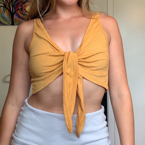 Beachy Linen Tie Up Crop Top - Zaful - Picture 1 of 3